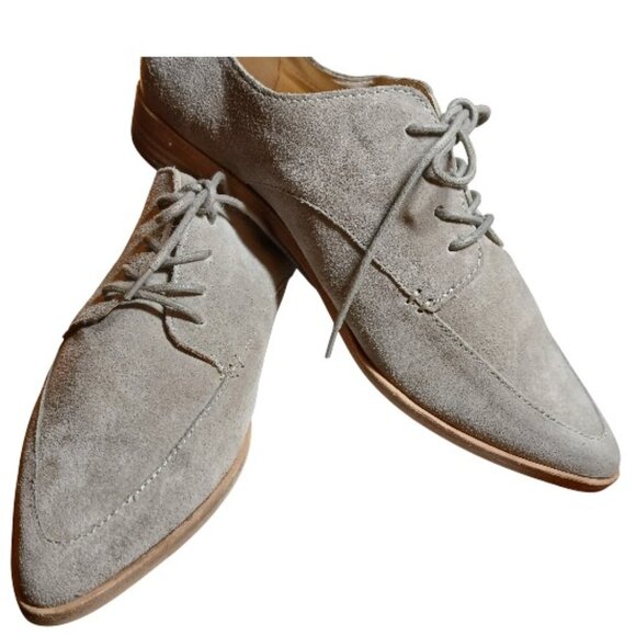 Dolce Vita Shoes - DOLCE VITA Gray Taupe Suede Lace up Oxford Loafers Like New